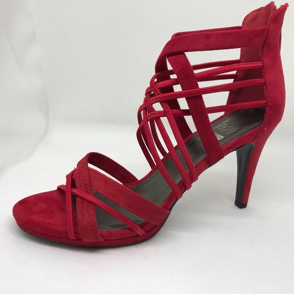 Impo Season Red Dressy Strappy Sandal Stiletto